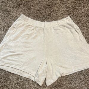 Aerie Cream Athletic Shorts
